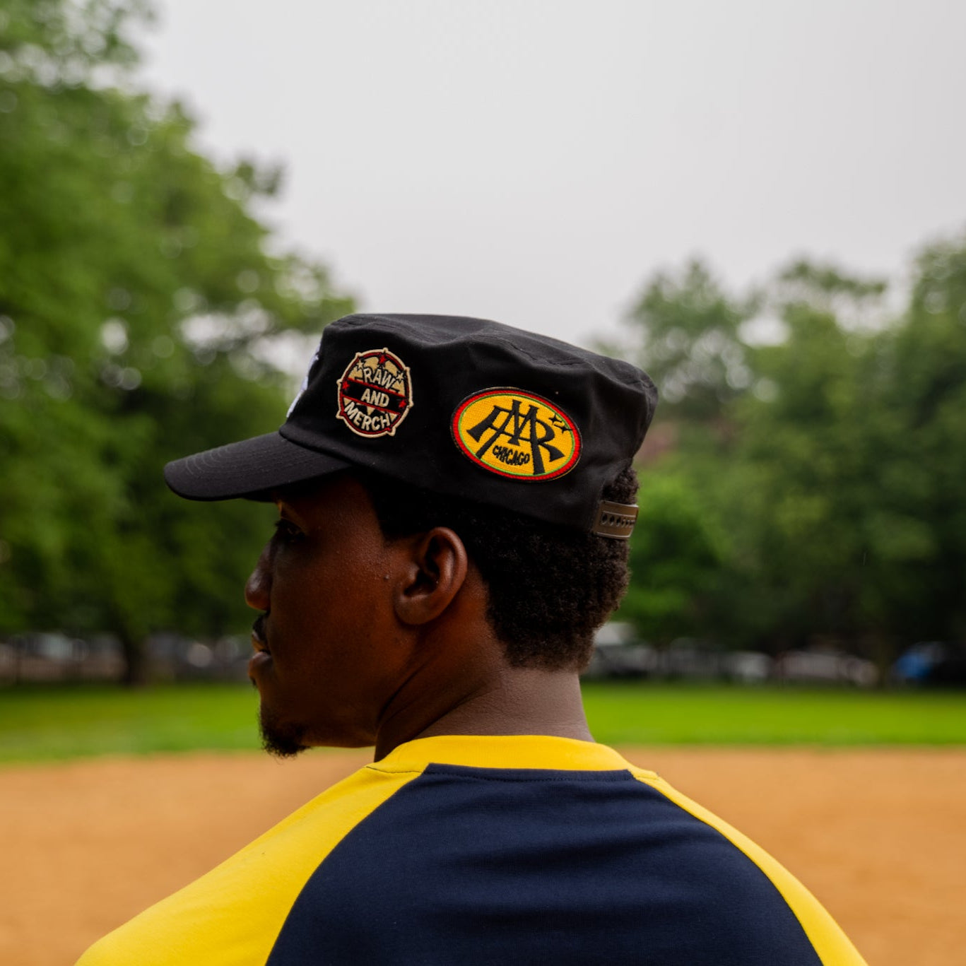 PATCHWORK PILLBOX CAP